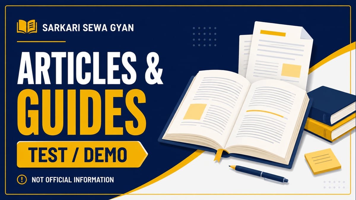 Articles & Guides - TEST / DEMO - Not official information
